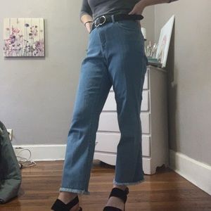 LOGO Crop straight leg jeans